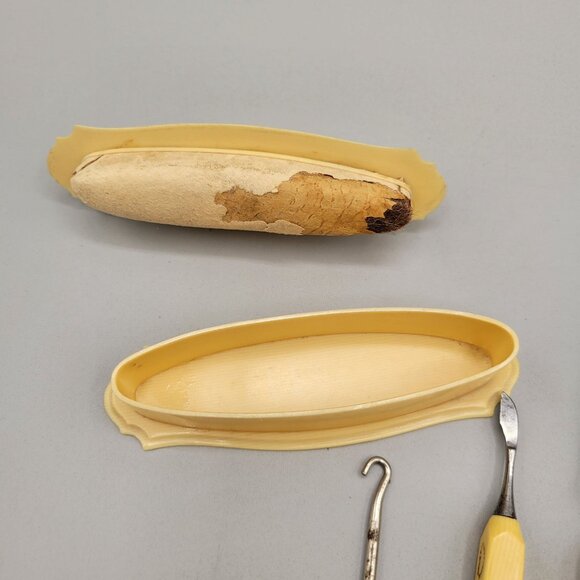 Antique Monogrammed Vanity Set Buffers File Button Hook Cuticle Pushers 6 Pc - Picture 3 of 10